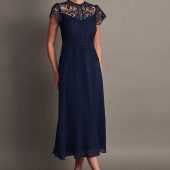 Monsoon Blue Monica Lace Midi Dress
