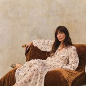 Cream Ditsy Floral Long Sleeve V-Neck Tiered Sheer Lace Boho Midi Dress