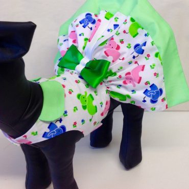 Precious Pup elephant dog dress, designer dog clothes, custom made dog outfits, chihuahua dog clothes, pet outfits, dog dresses, cotton,pets