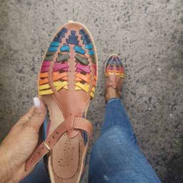 Multicolored Mexican Huaraches ~Huarache Sandal ~ All Sizes Boho- Hippie Vintage ~ Mexican Style ~ Mexican Huaraches ~ Ankle Strap Sandal