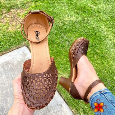 Leather Shoes, heels shoes for womens, Huarache sandals, Mexican Boho shoes brown Color, woven shoes, handmade sandals, mexican shoes