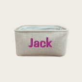 Custom dog toy basket, personalized dog toy box, dog toy storage, embroidered toy basket, box for dog toys, pet toy storage, custom dog gift