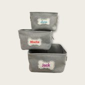 Custom dog toy basket, personalized dog toy box, dog toy storage, embroidered toy basket, box for dog toys, pet toy storage, custom dog gift