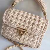 Bag/Handmade Bag/Hand Woven Bag/Crochet Bag/Knitted Bag/Brown Bag/Black Bag/Designer Bag/Luxury Bag/Shoulder Bag/Luxury Bag/Women's Bag
