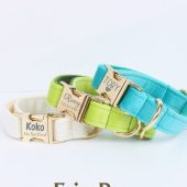 Custom Engraved Velvet Dog Collar, Wedding Puppy Gift, Personalised Dog Collar, Engraved Pet Tag, Dog Leash, Puppy Collar Gift for pet