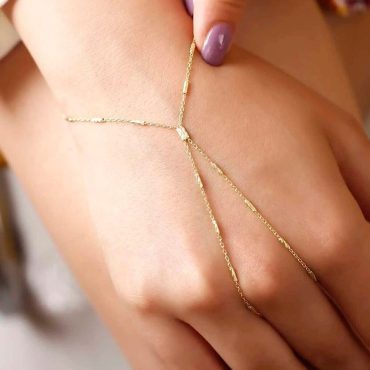 Slave Bracelet Hand Bracelet for Women, Winter Jewelry, 925 Sterling Silver Handmade Finger Bracelet, Slave Chain, Body Accessory for Her