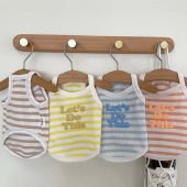 Made in Korea Summer Sleeveless Dog Shirt, Cute Shirt, Pet Shirt, Cat Shirt, Size Small to Large, Dog clothes, Pet Clothing. Summer Clothes