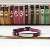 Cat Collar Breakaway with Soft Leather, Cat Collar, Small Dog Collar with Name, Personalized Collar, Cat Id Tag, Pink Collar Custom with Tag