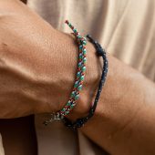 Surfer Bracelet Set for Men and Women - Handmade Boho Summer Festival Jewelry -  Mens Womens Waterproof Cotton Bracelet Set - Birthday Gift