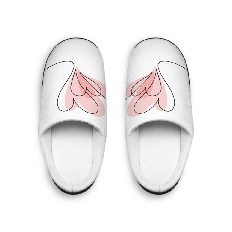 Women's Indoor Slippers | Valentines Day | Gifts For Her | Heart-Shaped Design | WFH | Working From Home Clothing Range By Hybrid Hustles
