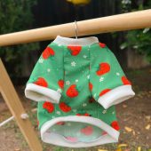 Dog warm sweater, Strawberry , Dog Coat, warm Pet Clothing, Dog T-shirts, Dog Top, Dog Clothing, Dog Fashion, Dog Apparel, cat shirt
