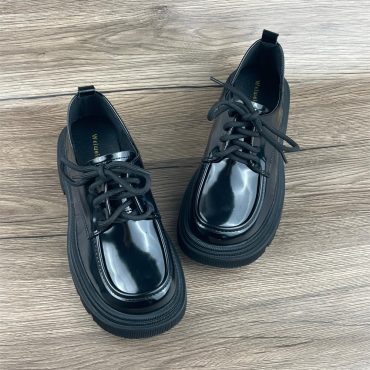 Thick soled shoes, Mary Jane, women's shoes, black shoes, lace up shoes, small leather shoes, loafers, summer women's shoes