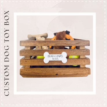 Custom Dog Toy Basket - Personalized Dog Toy Holder - Customizable Dog Bin - Dog Toy Basket - Dog Toy Storage - Unique Dog Gift Basket