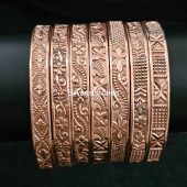 Set Of 7 Solid Copper Bangle, Simple Pure Copper Bangle, Set of 7 PCs, Bangle, Pure Handmade, Copper Jewelry, Bangles Women Anniversary Gift