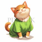 Cat in Clothes Clipart | 10 High Quality JPG's | Digital Download | Adorable Cat Outfits Art | Cute Pet Clothing | Stylish Cats Graphics