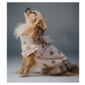 New Street Dog Top / Pink Gold Cotton Puppy Fashion / Dog Dress / Dog Apparel / Cute Puppy Clothing / Pet Girl Clothing / Party Dog Dress