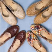 Mexican Huaraches for Women | Handcrafted Woven Leather Sandals | Available in Natural, Honey, Reddish, and Multicolor Colors