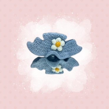 Cat Dress Up, Pet Clothing, Blue Pet Hat, Hat for Cats, Cat Clothing, Flower Hat, Kitten Hat, Pet Costume, Crochet Hat for Cats, Cat Costume