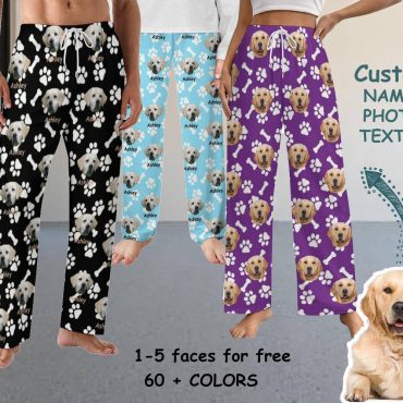 Custom Pajama Pants,Custom Dog Face Pajama,Personalized Pet Photo Pajamas,Men Pajama,Women Pajama,Personalized Gift,Graduation party Gifts