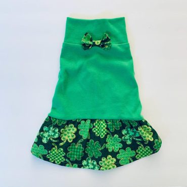 St Patrick's Day Dog and Cat Dress // shamrock pet clothing // Small only // Clearance