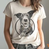 personalized pet t shirt custom dog cat shirt pet lover gift with name or photo custom pet portrait cat mom dog dad t shirt