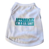 Little Shit DOG T SHIRT - Cat, Pet t shirts - Dog Tank - Dog Apparel Dog clothes - Black White Pink Dog shirt dog clothing