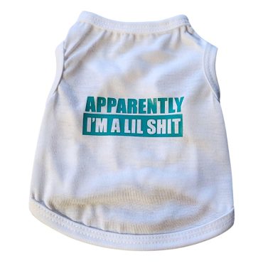 Little Shit DOG T SHIRT - Cat, Pet t shirts - Dog Tank - Dog Apparel Dog clothes - Black White Pink Dog shirt dog clothing