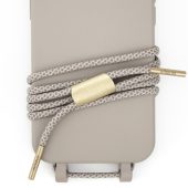 Handmade mobile phone chain with mobile phone case for iPhone and Samsung in CLAY Grey with cord OAT by eilenna