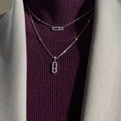 Handmade Messika Necklace, Bracelet Made of Stainless Steel,Zircon Stone Bracelet,Versatile Products,Necklace for Women,Valentine's Day Gift