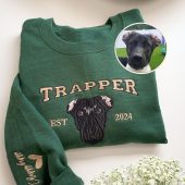 Pet Embroidered Sweatshirt - Embroidered Dog Hoodie - Custom Dog Face Sweatshirt From Photo - Dog Memorial Gift - Pet Loss Gift - Pet Lover