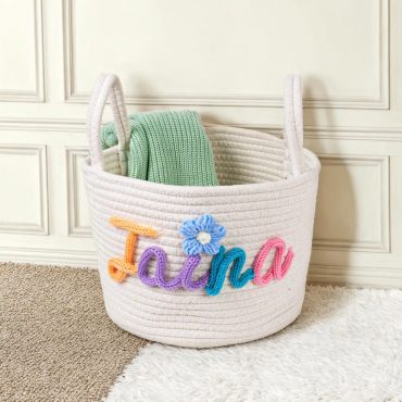 Custom Baby Basket, Laundry Basket, Personalized Christmas Gift, Pet Toy Basket, Custom Baby Shower Gifts, Gift for Kids, Dog Toy Basket