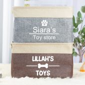 Custom Dog Toy Box Personalized Dog Toy Basket Dog Toy Bin Dog Toys Storage Gift for Dog Lovers Puppy Gifts Dog Gift Pet Basket Cat Toy Bag