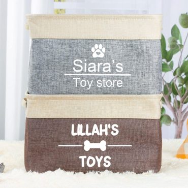 Custom Dog Toy Box Personalized Dog Toy Basket Dog Toy Bin Dog Toys Storage Gift for Dog Lovers Puppy Gifts Dog Gift Pet Basket Cat Toy Bag