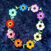 Crochet necklace flowers handmade accessories Women Teen home decoration
