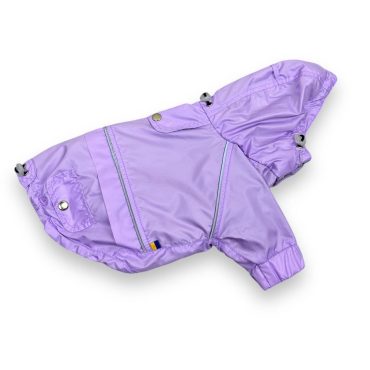 Lavender Waterproof Dog Jacket - Custom Windproof Dog Coat for All Breeds - Adjustable Fit Pet Clothing
