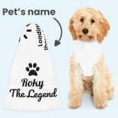 Pet Hoodie - Cute Animal Paw Print Dog Personalized Sweatshirt, Customizable Pet Lover Gift, Funny Font Black Color Design, Dog & Cat Hoodie