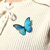 Handmade Butterfly Brooch, Sparkling Resin Butterfly Pins, Nature-Inspired Jewelry, Unique Accessories, Elegant Gift for Women