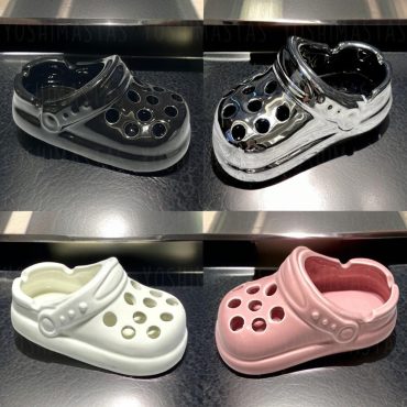 Handmade Creative Ceramic Ashtrays, Slipper-Shaped Ashtrays, Table Decorations, Fashion Creative Office Ashtray, Home Decor, Gift for Men