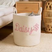 Custom Laundry Basket - Custom Name Basket for Kids/Pet, Toy Basket, Newborn Gift, Gifts for Baby Shower, Gifts for Girls Boys Family