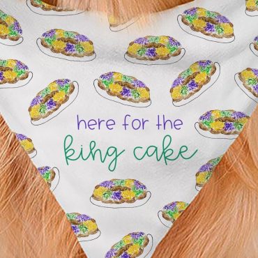 Mardi Gras King Cake Dog Bandana | Mardi Gras Bandana, Mardi Gras Pet Bandana, Mardi Gras Dog Outift, Mardi Gras Accessories, Tie On Bandana