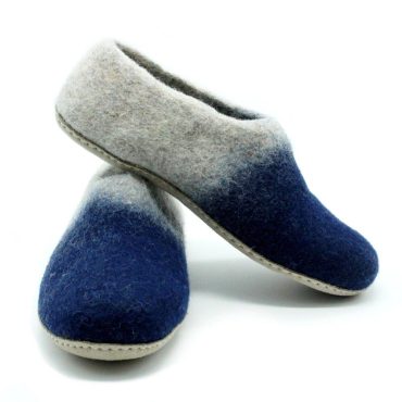 Dual Colored Indoor Felt Shoes - Wool Shoes Handmade- Indoor Footwear For Everyday Use In Home Or Office