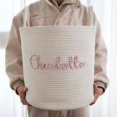 Custom Large Laundry Basket for Kids · Personalized Dorm Storage Organizer · Newborn Hamper & Gift Basket · Easter Basket