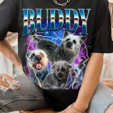 Custom Pet Bootleg T-shirt From Photo | Customized Dog Cat Shirt | Personalized Pet Loss Memorial Gift | Dog & Cat Lover Gift