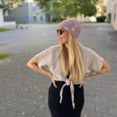 Summer beanie super light several colors cotton blend melange skin-friendly women pollutant-free leisure sports chemo handmade