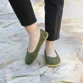 Barefoot Shoes Women, Grounding Shoe Woman, Extra Wide Minimalist Leather Ballet Shoe, Handmade Barefoot