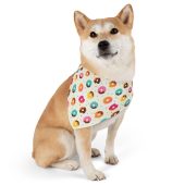 Playful Dog Bandana Collar - Cute Donut Pattern, Pet Accessory, Dog Lover Gift, Fun Pet Wear, Holiday Ready