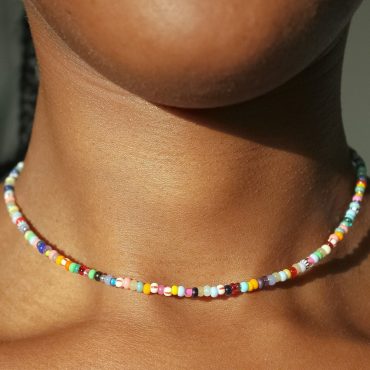 Summer Beaded Choker Necklace, Handmade Boho Festival Beach Accessory, Perfect Layered Gift for Her, Coastal & Trendy Jewelry Set, Wedding