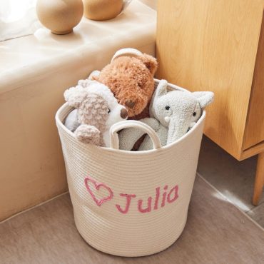 Custom Laundry Basket - Custom Name Basket for Kids/Pet, Toy Basket, Newborn Gift, Gifts for Baby Shower, Gifts for Girls Boys Family