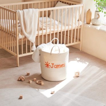 Custom Laundry Basket - Custom Name Basket for Kids/Pet, Toy Basket, Newborn Gift, Gifts for Baby Shower, Gifts for Girls Boys Family