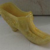 Boyd Bow Slipper Lemon Yellow  Glass Home Office Gift Collectible